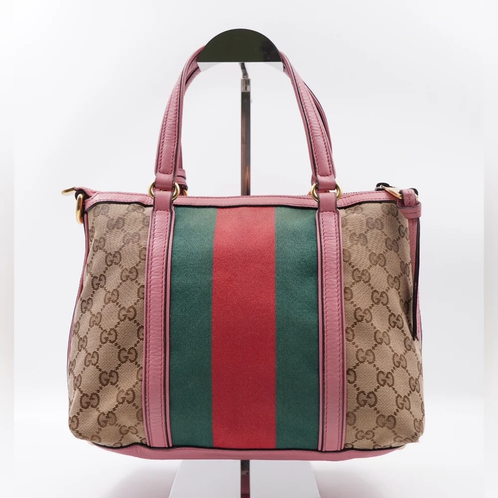 Gucci Pink and Beige Tote Bag - Picture 3 of 16